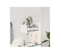 Vidaxl Étagère Murale Blanc 70,5x35x30,5 Cm Bois D'ingénierie Multicolore
