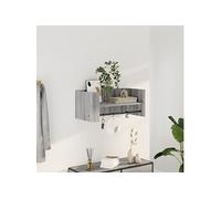 Etagère murale sonoma gris 70,5x35x30,5 cm bois d'ingénierie, étagère murale cube, organisateur cube, étagère flottante, rangement cube