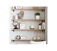 vidaXL Wandschap 80x10x2 cm behandeld massief eikenhout lichtbruin363656 Marron G