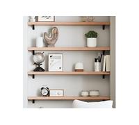 Wandschap 80x10x4 cm behandeld massief eikenhout lichtbruin363657