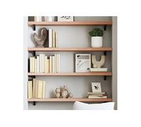 Wandschap 80x20x4 cm behandeld massief eikenhout lichtbruin363660