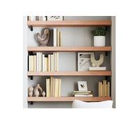 Wandschap 80x30x(2-6) cm behandeld massief eikenhout lichtbruin363664