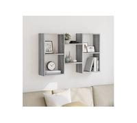 vidaXL Wandschap 96x18x60 cm bewerkt hout grijs sonoma eikenkleurig853232 Gris G