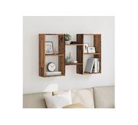 Wandschap 96x18x60 cm bewerkt hout oud houtkleurig853234