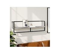 Vidaxl Étagère Murale Avec Barre Sonoma Gris 100x25x30 Cm Gris