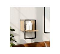 vidaXL Wandschap met stang 20x25x30 cm sonoma eikenkleurig836274 Marron G
