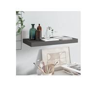 Wandschap zwevend 50x23x3,8 cm MDF hoogglans grijs323787
