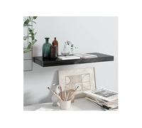 vidaXL Étagère murale flottante Noir brillant 60 x 23,5 x 3,8 cm MDF