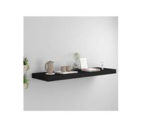 Wandschap zwevend 80x23,5x3,8 cm MDF zwart323835