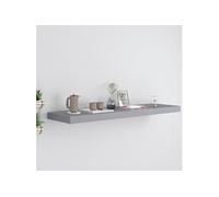 Wandschap zwevend 90x23,5x3,8 cm MDF grijs323859