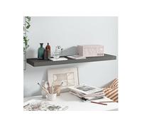 Vidaxl Étagère Murale Flottante Gris Brillant 90x23,5x3,8 Cm Mdf Gris