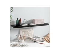 Wandschap zwevend 90x23,5x3,8 cm MDF hoogglans zwart323775