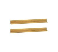 Wandschappen 2 st 110x10x10 cm massief teakhout338261