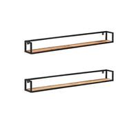 Wandschappen 2 st 160 cm massief acaciahout320678