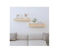 Wandschappen 2 st 50x12x9 cm massief grenenhout823584