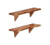 Wandschappen 2 st 60x20x18 cm massief acaciahout247927