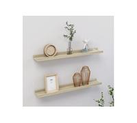 Wandschappen 2 st 60x9x3 cm sonoma eikenkleurig326680