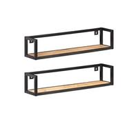 vidaXL Étagères murales 2 pcs 80 cm Bois de manguier brut