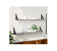 Wandschappen 2 st 80x15x15,5 cm bewerkt hout grijs sonoma eiken836331