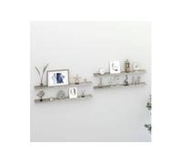 Vidaxl Étagères Murales 4 Pcs Gris Béton 100x9x3 Cm Gris