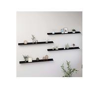 Wandschappen 4 st 100x9x3 cm zwart326670