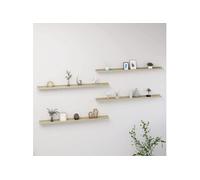 vidaXL Étagères murales lot de 4 Chêne Sonoma 115x9x3 cm
