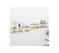 Vidaxl Étagères Murales 4 Pcs Blanc Et Chêne Sonoma 115x9x3 Cm Multicolore