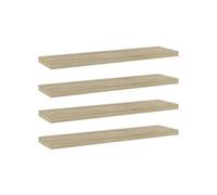 Vidaxl Panneau De Bibliothèque 4 Pcs Chêne Sonoma Bois D’Ingénierie Multicolore