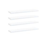 vidaXL Panneaux de bibliothèque 4 pcs – Étagères murales flottantes blanches, bois d’ingénierie