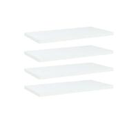 Vidaxl Panneaux De Bibliothèque 4 Pcs Blanc 40x20x1,5 Cm Aggloméré Multicolore