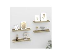 Wandschappen 4 st 40x9x3 cm wit en sonoma eikenkleurig326694