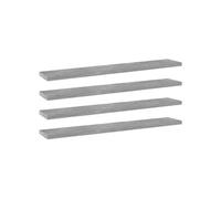 vidaXL Étagère murale flottante Panneaux de bibliothèque 4 pcs Gris béton Bois d’ingénierie