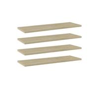Vidaxl Panneau De Bibliothèque 4pcs Chêne Sonoma 60x20x1,5cm Aggloméré Multicolore