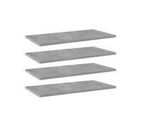 Wandschappen 4 st 60x30x1,5 cm spaanplaat betongrijs805242