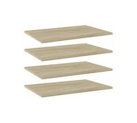 Vidaxl Panneau De Bibliothèque 4 Pcs Chêne Sonoma Bois D’Ingénierie