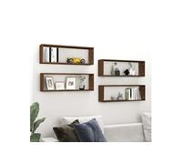 vidaXL Wandschappen kubus 4 st 80x15x26,5 cm hout bruin eikenkleur815922 Marron G