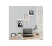 vidaXL Étagères Murales Cubiques Étagères Flottantes Étagères Suspendues Cuisine Salon Chambre Maison Intérieur Blanc Bois 800270