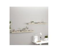 Wandschappen zwevend 2 st 120x23,5x3,8 cm MDF eikenkleurig323884