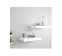 vidaXL Étagères murales flottantes 2 pièces Blanc 40x23x3,8 cm MDF