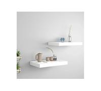 vidaXL Étagères murales flottantes 2 pcs Blanc 40x23x3,8 cm MDF