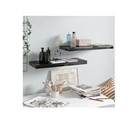 Etagère Murale Flottante Noir Brillant MDF Suspendue Bibliothèque vidaXL
