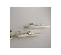 Wandschappen zwevend 2 st 90x23,5x3,8 cm MDF eikenkleurig323881