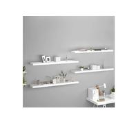 vidaXL Wandschappen zwevend 4 st 120x23,5x3,8 cm MDF wit323822 Blanc G