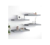 Wandschappen zwevend 4 st 50x23x3,8 cm MDF grijs323852