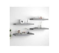 Wandschappen zwevend 4 st 60x23,5x3,8 cm MDF grijs323855