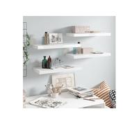 Wandschappen zwevend 4 st 60x23,5x3,8 cm MDF hoogglans wit323750