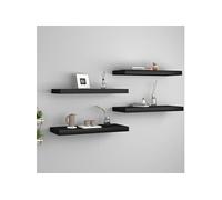Wandschappen zwevend 4 st 60x23,5x3,8 cm MDF zwart323834