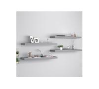 Etagère Murale Flottante Noir Brillant MDF Suspendue Bibliothèque vidaXL