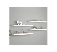 Wandschappen zwevend 4 st 80x23,5x3,8 cm MDF wit323816