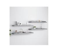 Wandschappen zwevend 4 st 90x23,5x3,8 cm MDF grijs323861